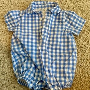 Janie and Jack Blue Gingham One Piece